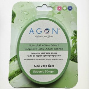 Gąbka z mydłem naturalna Aloes 125g