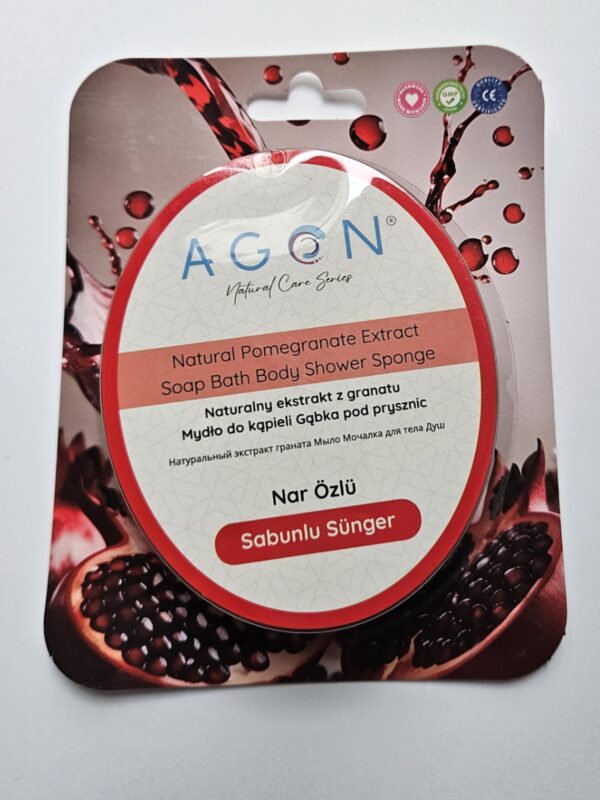 Gąbka z mydłem naturalna Granat 125g